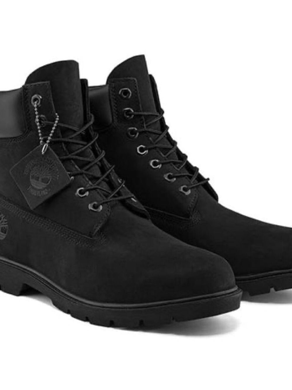 Size 7 Youth Timberland Kids Black Lace-Up Boots